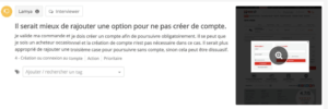 Test utilisateur création de compte chekout