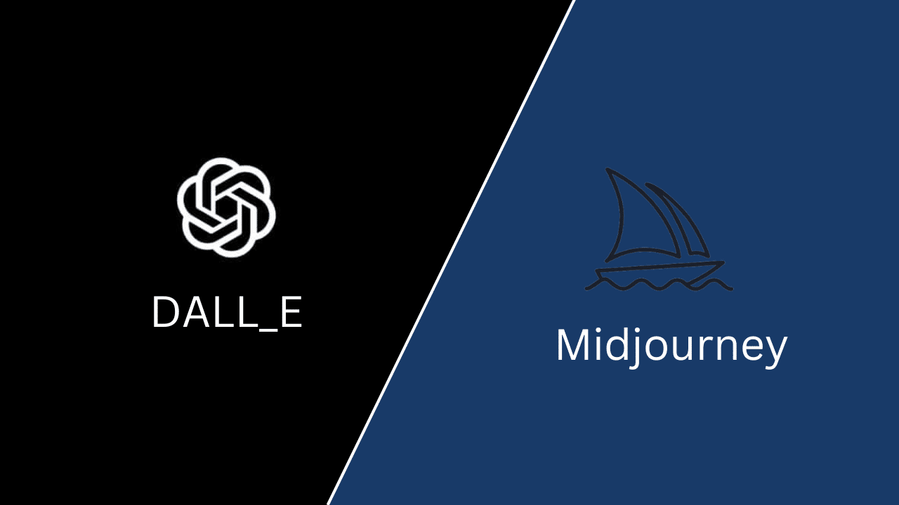 logos Midjourney et DALL-E