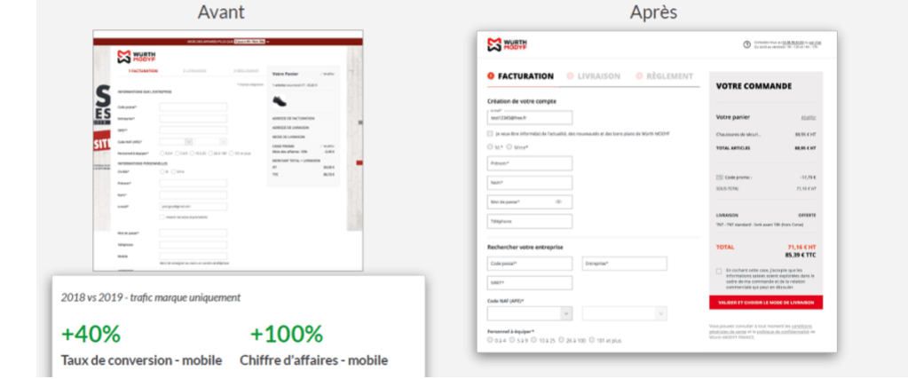 Refonte d'un checkout ecommerce - cas client