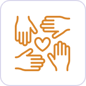 Picto Nos Valeurs : Entraide - soutenir nos collaborateurs et clients